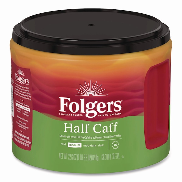 Folgers Half Caff Ground Coffee, 22.6 oz Canister 2550020527 - main