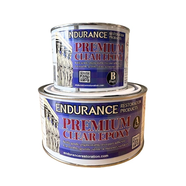 Endurance Restoration Products Premium Clear Two Part Knife-grade Epoxy. Pigmentable for Customization. For use on Marble, Granite EPCE - main