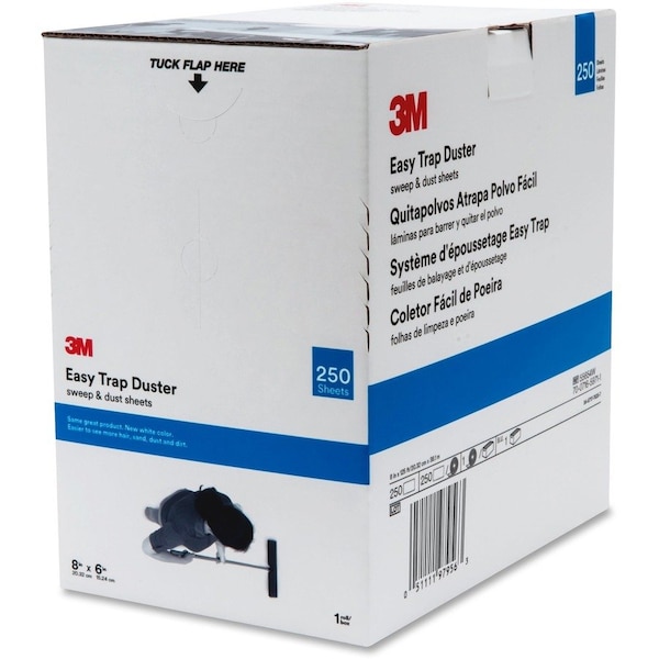 3M Easy Trap Duster, 8 x 125 ft, White, 1 - 250 Sheet Roll/Carton 55654W - main