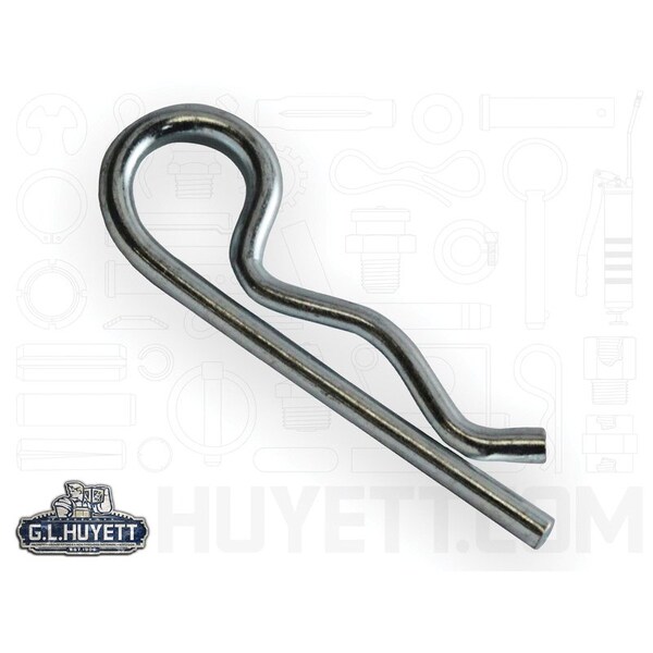 Huyett Bridge Pin, Zn Plt Spg Stl, .072 Wire Dia x 1.188 L x .230 In Eye Dia x Fits .25 to 3/8 Shft BP-0004 - main