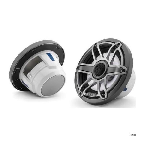 Jl Audio 6.5in Marine Speakers, Sport Grille, Gunmetal Trim, Titanium Grille, 93714, 010-03091-00, 2PK 93714/010-03091-00 - main