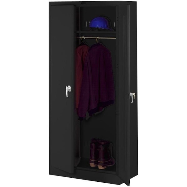 Tennsco Wardrobe Storage Cabinet, 78 in H, 36 in W, Black, 0 Drawers 7818WBK - main
