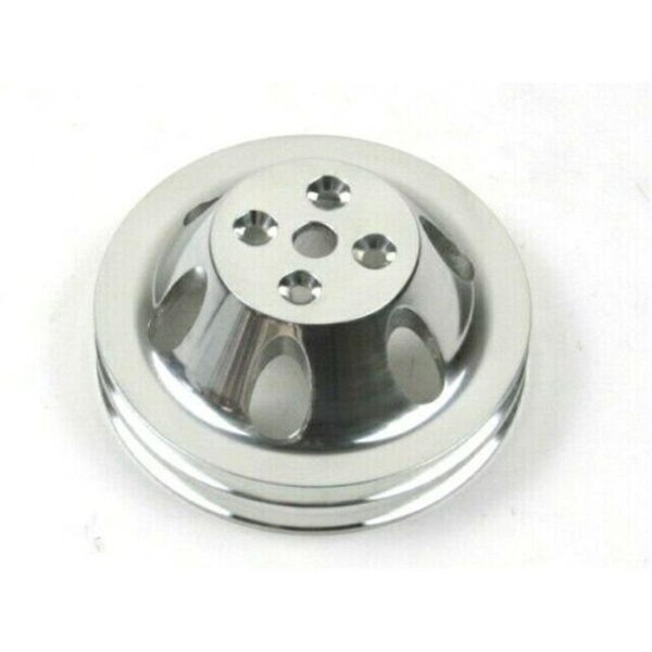 Absurdo Aluminum Short Water Pump Pulley with Double Groove for 1965-1968 BBC 396-454, Polished AB2205897 - main