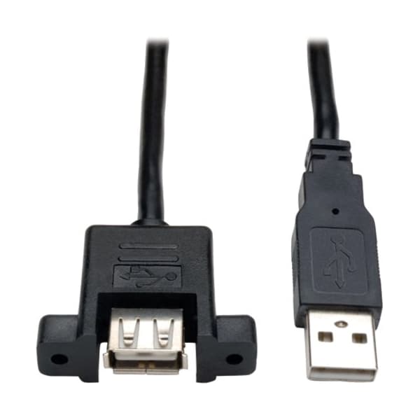 Tripp Lite USB 2.0 Cable, Hi-Speed, A, panel B, M/F, 6" U024-06N-PM - main