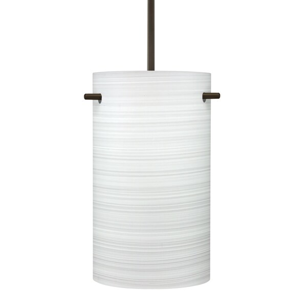 Besa Lighting Besa Tamburo 5 Pendant, Chalk, Bronze Finish, 1x 11W LED 1JT-4005KR-LED-BR - main