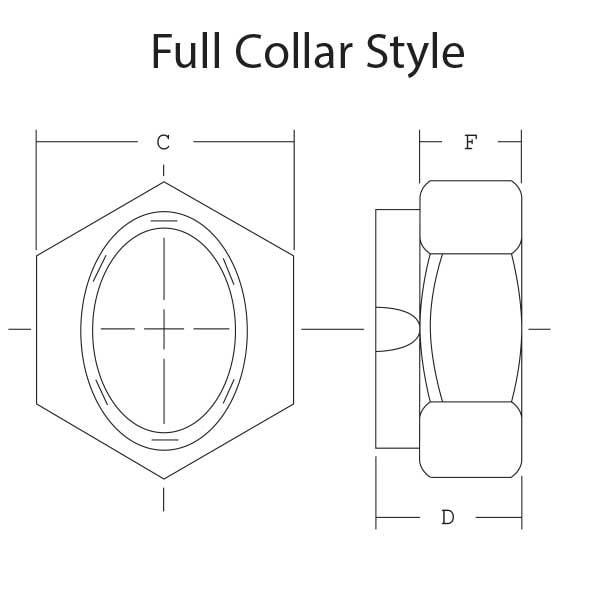 Hercules Sealing Products LN-2-12, LNUT-STL-2x3x1.763, LOCK NUTS LN-2-12 - main