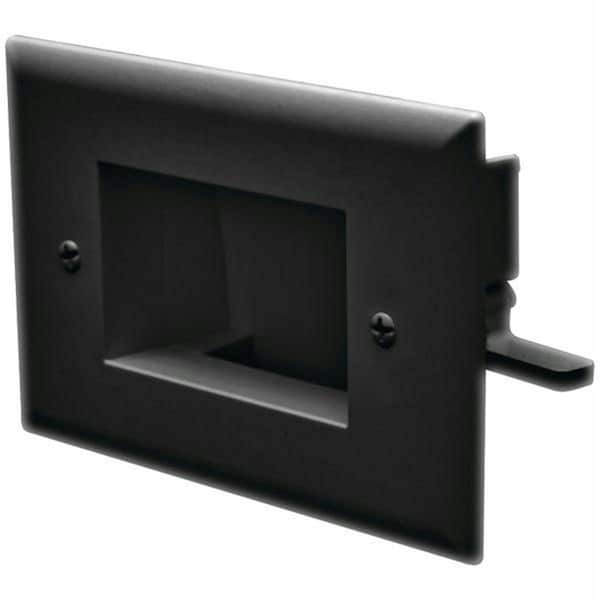 Nextgen Easy-mount Recessed Low-voltage Cable Plate - black NE670404 - main