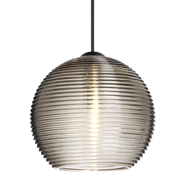 Besa Lighting Besa Kristall 6 Pendant, Smoke, Black Finish, 1x 35W MAX GY6.35 Base 1XT-461502-BK - main