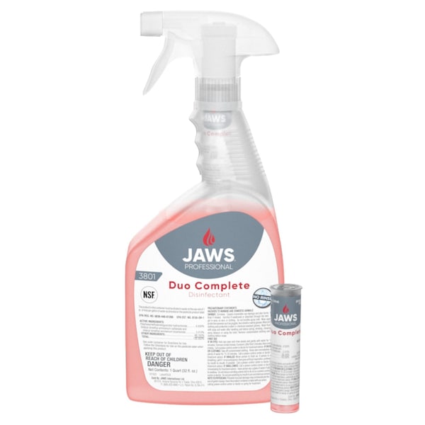 Jaws Professional JAWS 3801 Duo Complete Sanitizer & Disinfectant Starter Kit, 4 Bottle/12 Cartridge JAWS-3801-41 - main