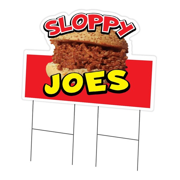 Signmission Sloppy Joes Die Cut Yard Sign & Stake outdoor plastic coroplast window, C-DC-2436-Sloppy Joes19 C-DC-2436-Sloppy Joes19 - main