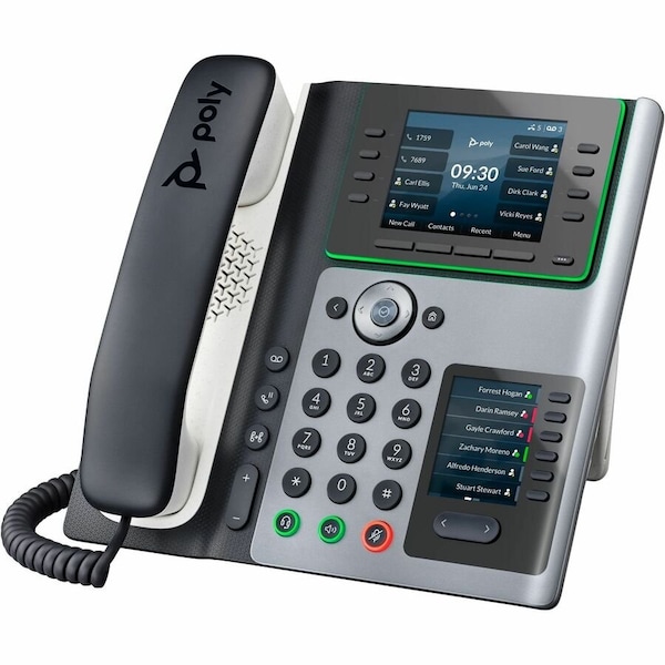 Hp Poly Edge E450 IP Phone and PoE-enabled with Power Supply US 89B55AA#ABA - main