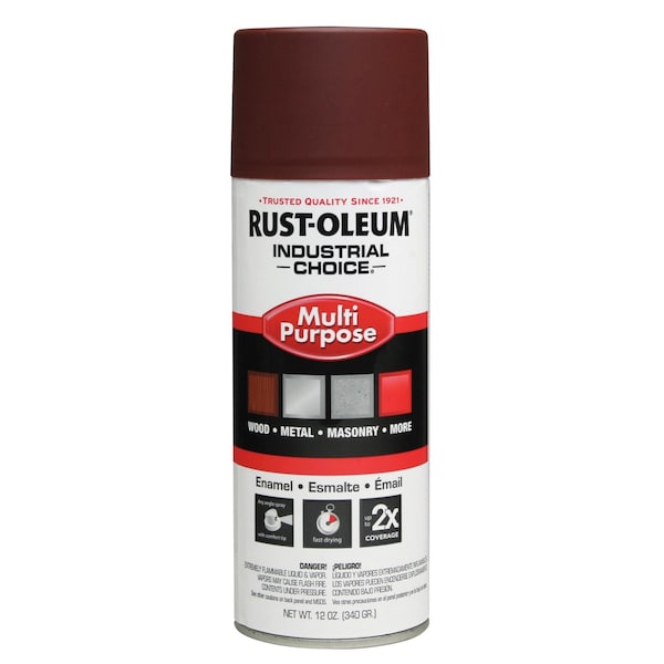 Rust-Oleum Spray Primer, Red, Flat, Solvent, 12 oz. 1667830 - main