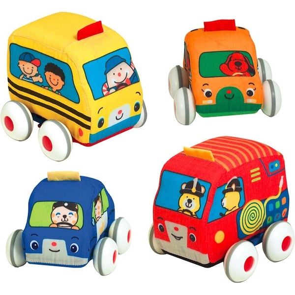 Melissa & Doug Pull-Back Vehicles Baby and Toddler Toy 9168 - main