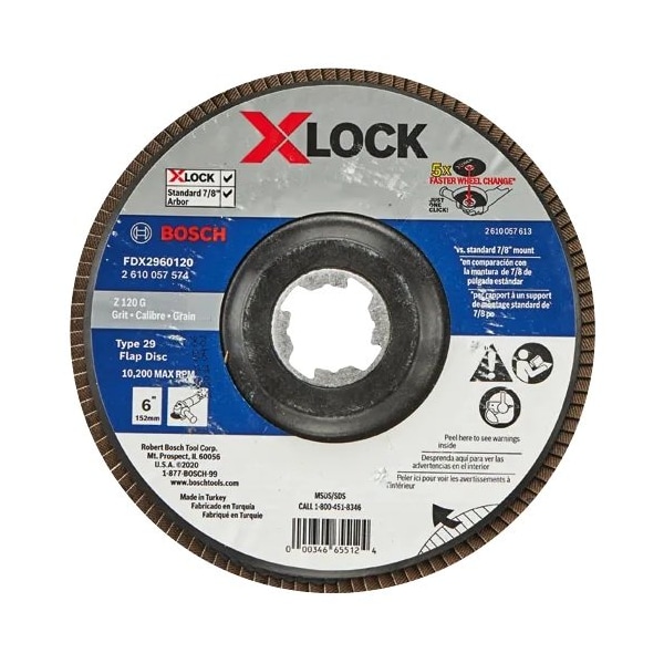Bosch Flap Disc, Zirconia Al, X-Lock, 7/8 in Conn FDX2960120 - main