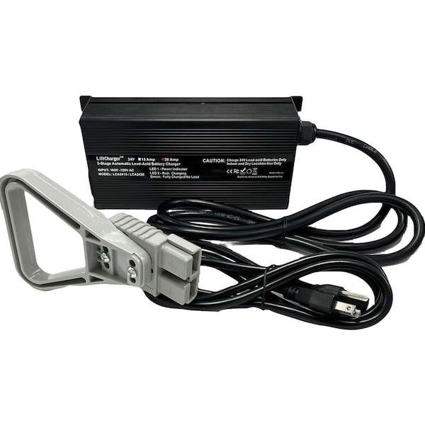 Liftcharger 24V 20Amp Battery Charger with SB175 Large Gray Plug for 24v lead-acid batteries LCA2420-175GR - main