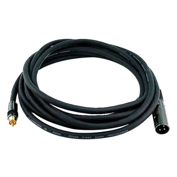 Monoprice 15ft Premier Series XLR Male to RCA Male 16AWG Cable (Gold Plated) 4779 - main