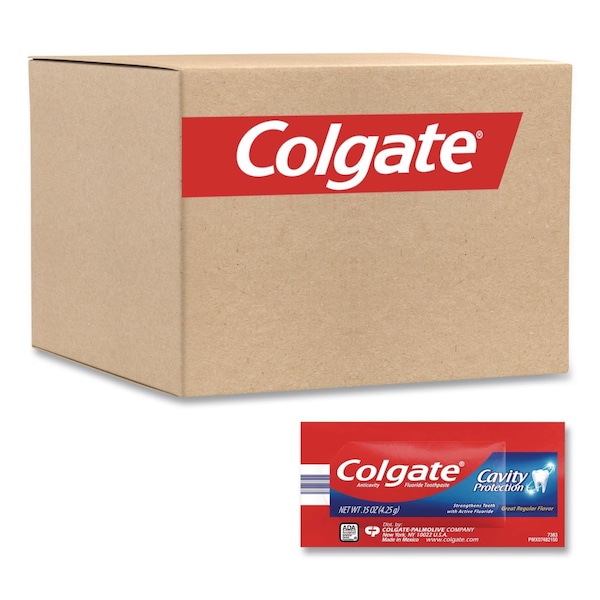 Colgate Cavity Protection Toothpaste, Regular Flavor, 0.15 oz Tube, PK1000 50130 - main