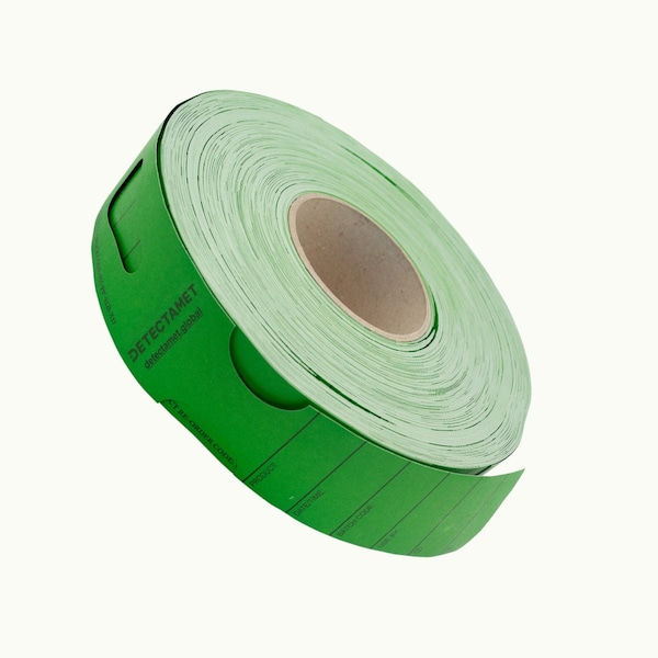 Detectamet Keyhole Tags, Paper, 0.1 in H x 1.97 in W, Green, 250 PK 555-P04-S128-X17 - main
