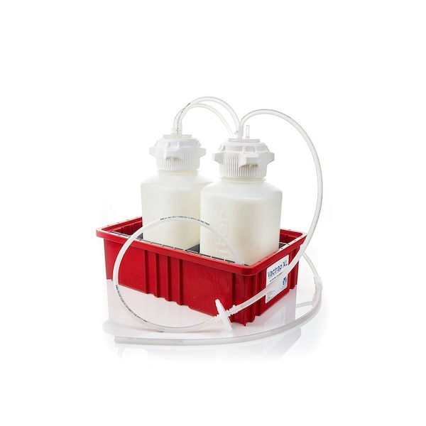 Ezbio EZBio 60 mL PETG Square Media Bottles, Non-Sterile, 38-430 Wt Closed VersaCap w/ Threaded Adapter, 40PK 137-1115-FLS - main