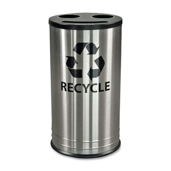 Ex-Cell Kaiser 14-Gal. 3 Stream Recycling Receptacle - Stainless Steel, SS RC-1528-3 SS - main