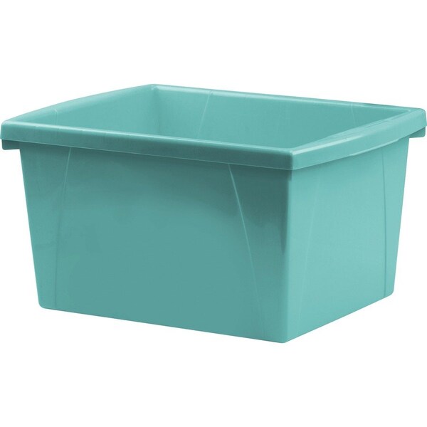 Storex Storage Bin, Polypropylene, Teal, 3 PK 61477U06C - main