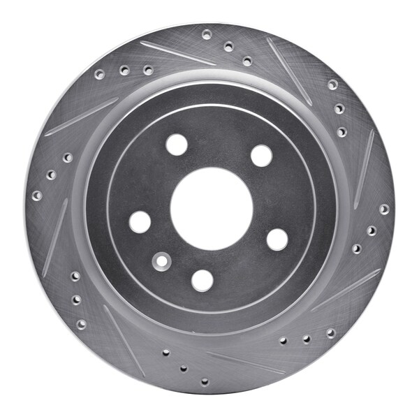 Dynamic Friction Co DFC Brake Rotor - Drilled and Slotted - Silver 631-46024R - main