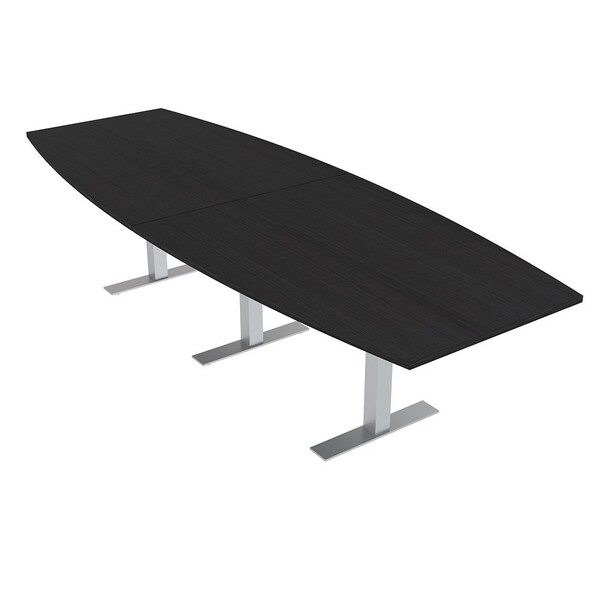 Skutchi Designs 10ft Boat Conference Table With Power | Harmony Series | 10 Person Meeting Room Table HAR-BOT-48X120-T-U999ST19-NA - main