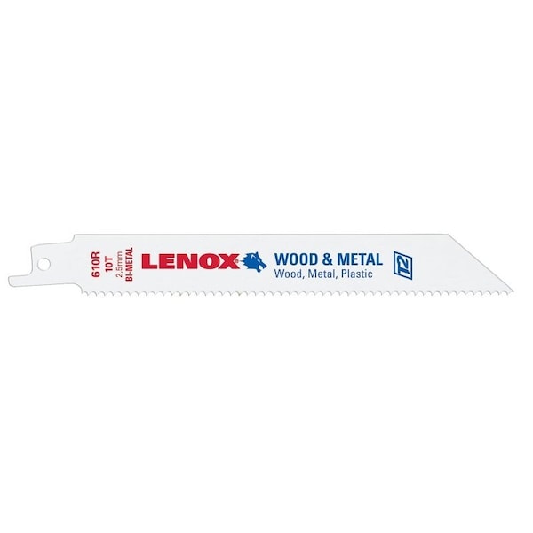 Lenox Reciprocating Saw Blade, 6 in, 10 TPI, 0.035 in Thick, 50-Pack 22761 - main