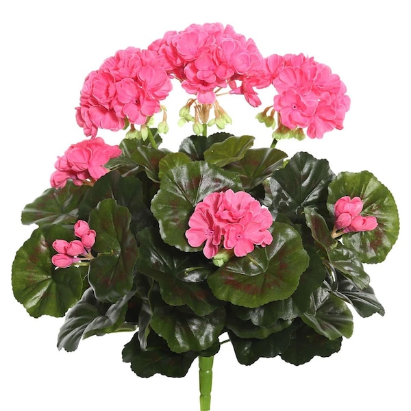 Vickerman Pink Geranium Floral Bush - 15.25 in. FL170501 - main