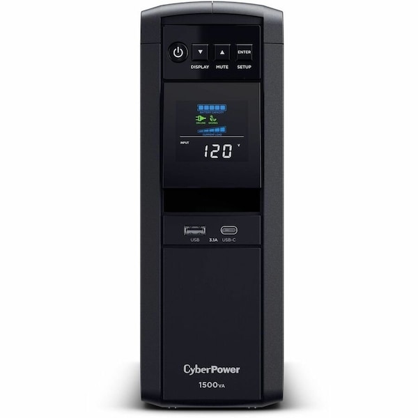 Cyberpower UPS System, 1500VA, Line Interactive, Out: 120V AC In: 120V AC CP1500PFCLCDTAA - main