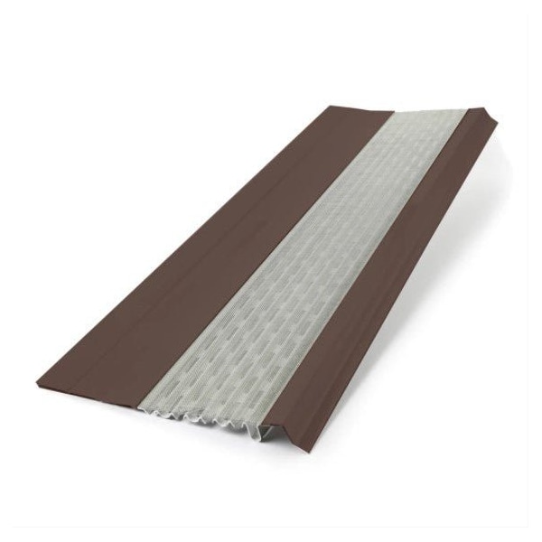 Waterlock Micromesh Flat Aluminum/SS Gutter Guard, Dark Bronze, 100ft WM-FLT-100-DBZ - main