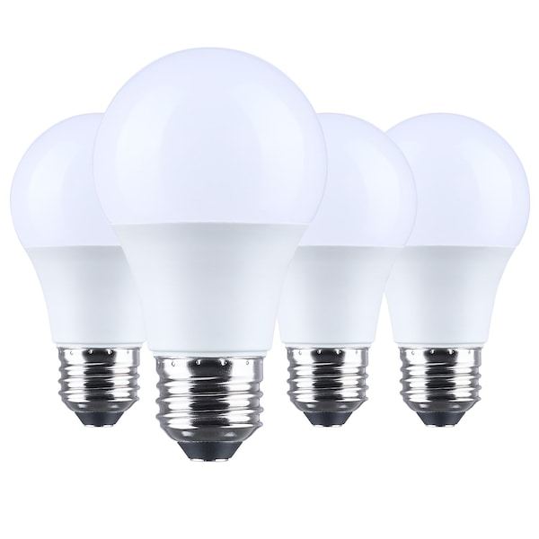 Satco 6.5 Watt LED A19 4000K CCT Medium Base Plastic 120 Volt, 4PK S14349 - main
