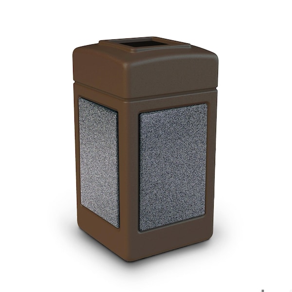 Commercial Zone Products 42-gallon StoneTec Square Open-Top, Blue w/ Riverstone 720332K - main