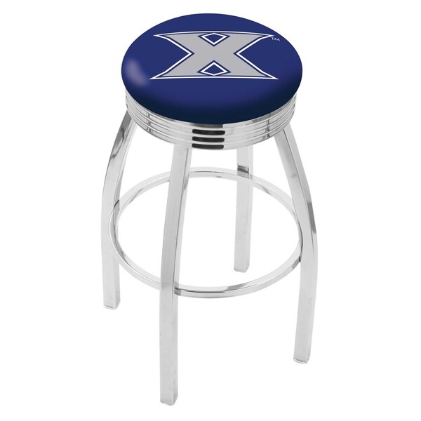 Holland Bar Stool Co 30" Chrome Xavier Swivel Bar Stool, Accent Ring L8C3C30Xavier - main