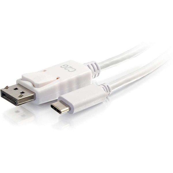 C2G 3ft USB C to DisplayPort 4K Cable White 26879 - main