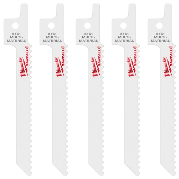 Milwaukee Tool 3-5/8" 10 TPI SUPER SAWZALL Blade (5 PK) 48-00-5161 - main