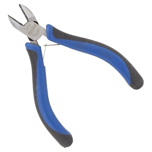 Vulcan Diagonal Cutting Plier, 4.5 in OAL, 0.8 mm Cutting Capacity, 0.5 in Jaw Opening, Black/Blue Handle JL-NP039 - main