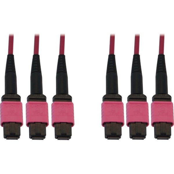 Eaton Tripp Lite Series 40/100/400G Multimode 50/125 OM4 Fiber Optic Cable 3x8F MTP/MPO-PC F/F, N858B-10M-3X8MG - main