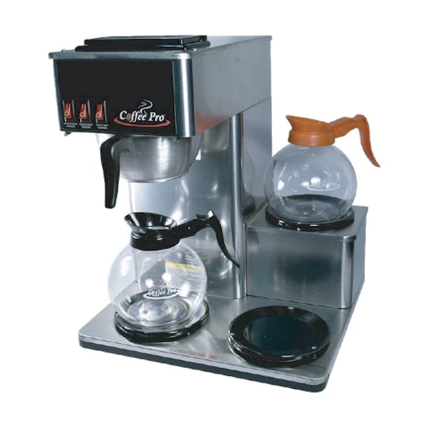 Coffee Pro Coffee Maker Low Profile Commercial Stainless Steel 3 Burner 1cs CP3LB - main