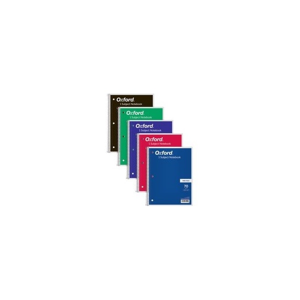 Tops Wide Rule 1-subject Spiral Notebook - 70 Sheets - Wire Bound - 10 1/2in x 8in Sheet Size - 0.25in 65000 - main