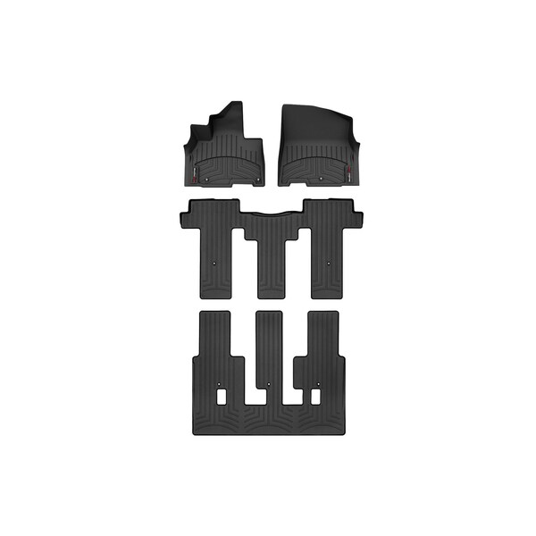 Weathertech Black, Front, rear, and rear Floorliners 441672-1-2-5 - main