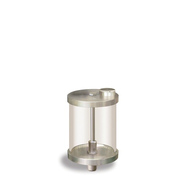 Oil-Rite Acrylic Reservoirs with Filters - 1 qt, 1/2in. Male NPT, Pipe Mount, Buna-N and Viton B966-0324AB2W - main
