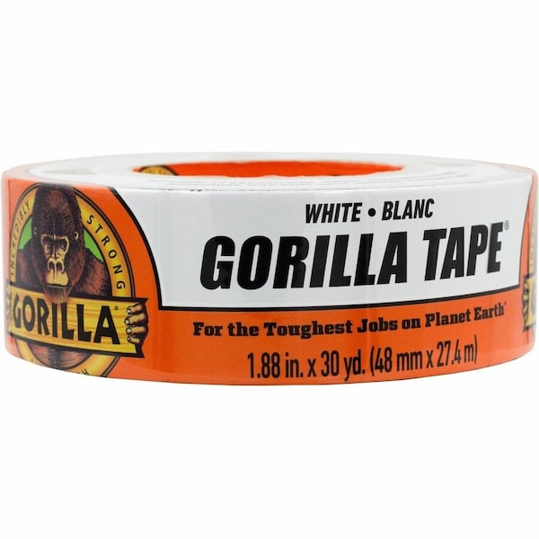 Gorilla Glue Duct Tape, White, 30 yd L, 1-7/8 in W 6025001 - main