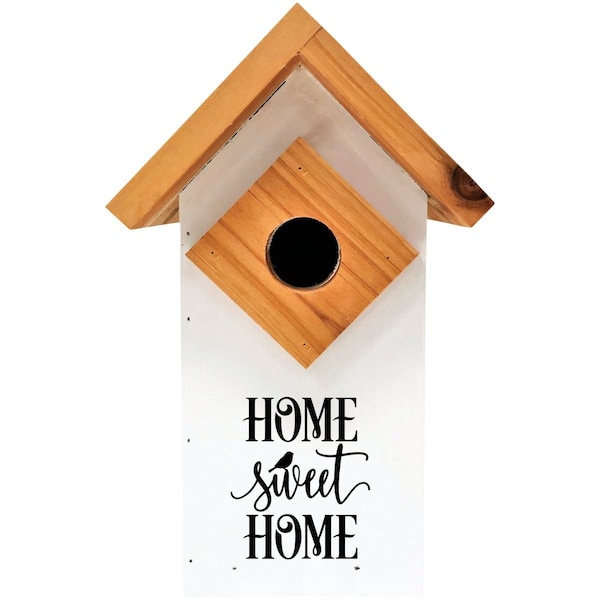 Natures Way 6.75'' W. x 11'' H. x 6'' D. Cedar Farmhouse Bluebird House WWLH3-DECO - main