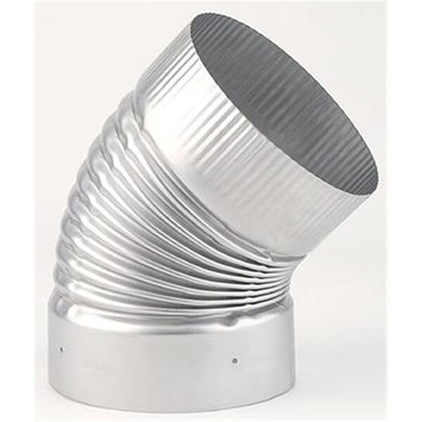 Perfectpillows Selkirk Corporation 4611 6 Inch Heat-fab 45 Degree Corrutgated Non-adjustable Elbow PE2214481 - main