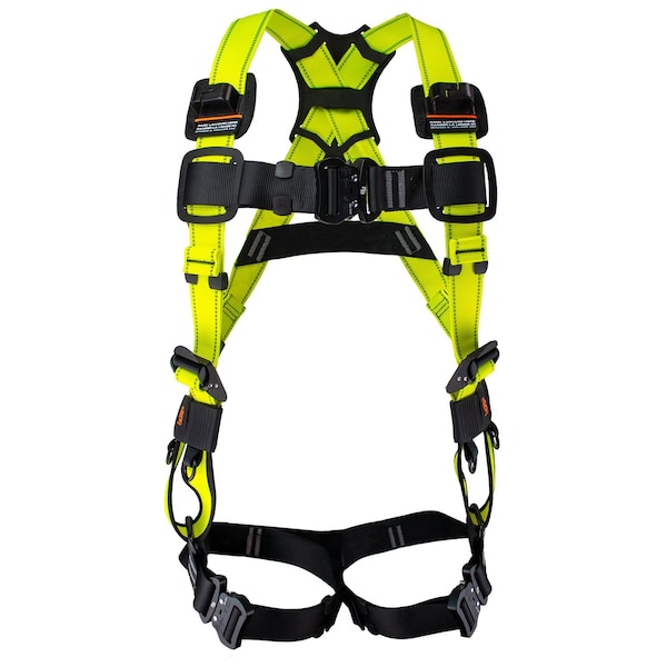 Fall Safe Safety Harness, Aluminum, 2XL, Black/Green FS242IB-2XL - main