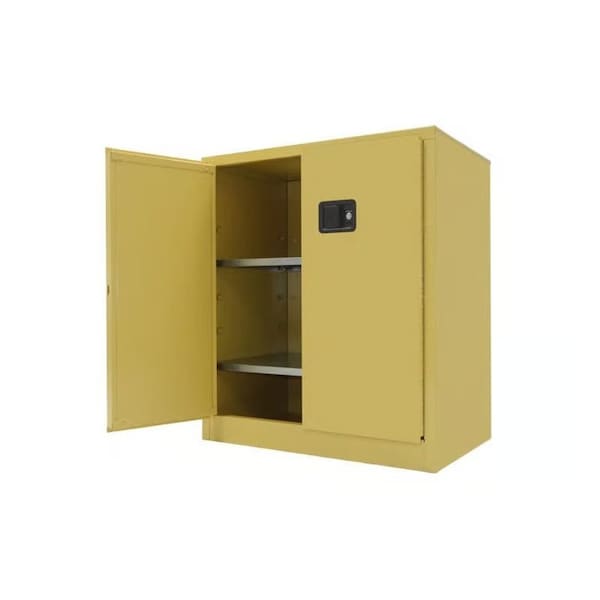 Securall Single Wall Industrial Storage Cabinet, 47 in H, 36 in W, 24 in D, Beige, 2 Shelves SW242 - main