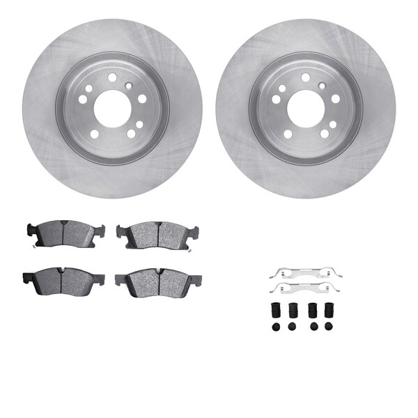 Dynamic Friction Co DFC Rotors with EURO 5000 Ceramic Brake Pads includes Hardware 6612-63436 - main
