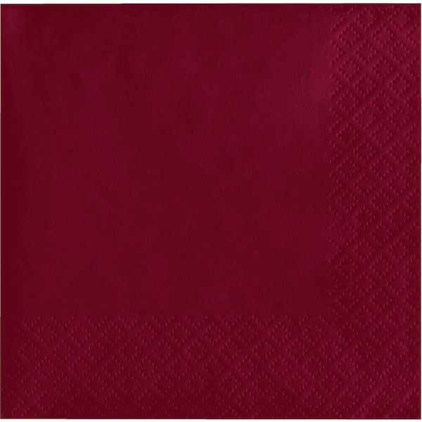 Touch Of Color Burgundy Beverage Napkins 3 ply, 5"x5", 500PK 573122B - main