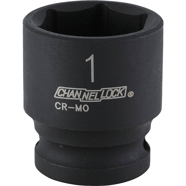 Channellock 1/2'' Drive 1'' 6-Point Shallow Standard Impact Socket 313254 - main
